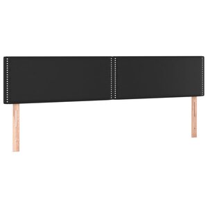 vidaXL Têtes de lit 2 Pièces Noir 80x5x78/88 cm Similicuir