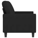 vidaXL Canapé à 2 places Noir 140 cm Tissu