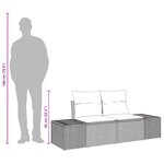 vidaXL Canapé de jardin 2 places avec coussins en poly rotin beige