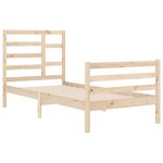 vidaXL Cadre de lit Bois massif 90x200 cm