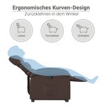 vidaXL Fauteuil inclinable marron similicuir