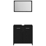 vidaXL Ensemble de meubles de salle de bain 3 pièces Chêne Noir Bois d'ingénierie