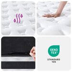 vidaXL Matelas à ressorts ensachés moyen 180x200 cm