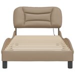 vidaXL Cadre de lit avec LED sans matelas cappuccino 80x200 cm