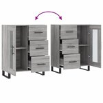 vidaXL Buffet sonoma gris 69 5x34x90 cm bois d'ingénierie