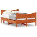 vidaXL Cadre de lit sans matelas cire marron 120x190cm bois pin massif