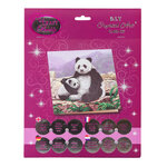 Kit carte broderie diamant 18x18cm Panda