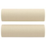 vidaXL Ensemble de canapés 2 Pièces avec coussins crème tissu