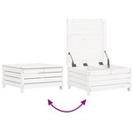 vidaXL Salon de jardin 6 Pièces blanc bois de pin massif
