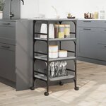 vidaXL Chariot de cuisine sonoma gris 45x35x89 5 cm bois d'ingénierie
