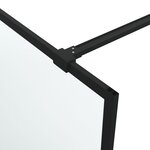 vidaXL Paroi de douche Noir 100x195 cm Verre ESG dépoli