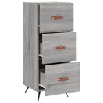 vidaXL Buffet Sonoma gris 34 5x34x90 cm Bois d'ingénierie