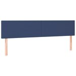 vidaXL Sommier à lattes de lit avec matelas Bleu 160x200 cm Tissu