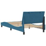 vidaXL Cadre de lit sans matelas bleu 100x200 cm velours
