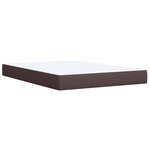 vidaXL Sommier à lattes de lit avec matelas Marron foncé 140x200 cm