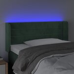 vidaXL Tête de lit à LED Vert foncé 83x16x78/88 cm Velours