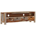 vidaXL Meuble TV Bois massif 130x30x40 cm