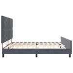 Cadre de lit en velours gris foncé vidaXL 200x200 cm