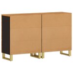 vidaXL Armoires latérales 2 Pièces marron et noir 60x33 5x75 cm