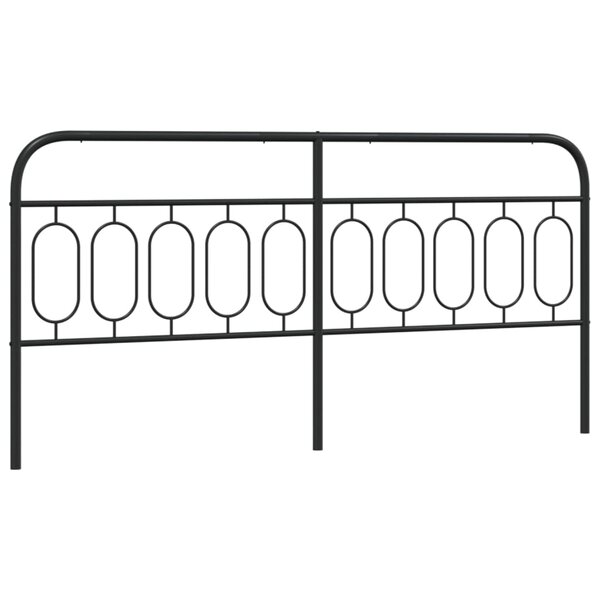 vidaXL Tête de lit métal noir 200 cm