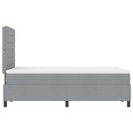 vidaXL Lit à ressorts avec matelas et LED Gris clair 120x190 cm Tissu