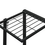 vidaXL Support à plantes 94 5x25x89 cm Noir Fer