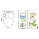 LECHUZA Jardinière CLASSICO Color 21 ALL-IN-ONE Blanc