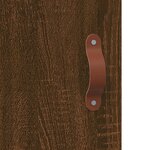 vidaXL Buffet haut Chêne marron 34 5x34x180 cm Bois d'ingénierie