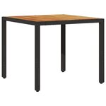 vidaXL Ensemble à manger de jardin et coussins 5 Pièces noir rotin acacia