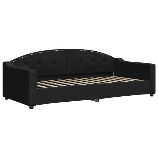vidaXL Lit de repos noir 90x200 cm tissu