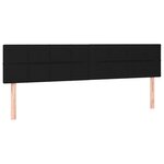 vidaXL Cadre de lit avec tête de lit noir 120x190 cm tissu