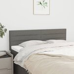 vidaXL Têtes de lit 2 Pièces Gris foncé 72x5x78/88 cm Tissu