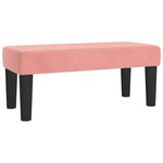 vidaXL Sommier à lattes de lit avec matelas Rose 120x200 cm Velours