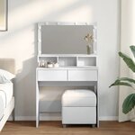 vidaXL Coiffeuse avec LED blanc 80x41x134 5 cm