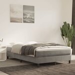 vidaXL Cadre de lit sans matelas gris clair 120x200 cm velours
