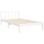 vidaXL Cadre de lit sans matelas blanc 100x200 cm bois de pin massif