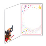 Carte Bon Anniversaire Humoristique avec Enveloppe Illustrée format 17 5x12cm Chien Drôle Amusant Rigolo Déguisé avec des Lunettes Papillon pour faire la Fête Création Fabrication française 69-6207