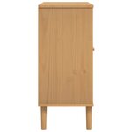 vidaXL Buffet SENJA aspect rotin marron 80x35x80 cm bois massif de pin