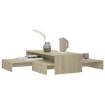 vidaXL Set de tables basses gigognes chêne sonoma bois d'ingénierie
