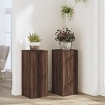 vidaXL Supports pour plantes 2 Pièces chêne marron bois d'ingénierie