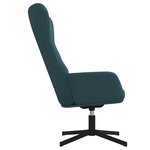 vidaXL Chaise de relaxation avec tabouret Bleu Velours