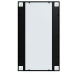 vidaXL Miroir mural noir 100x60 cm métal