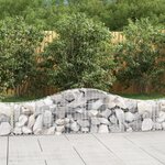vidaXL Paniers à gabions arqués 13 Pièces 200x30x40/60 cm Fer galvanisé