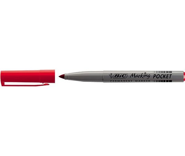 Marqueur Permanent MARKING POCKET 1445 Pte Ogive Moy. Rouge BIC
