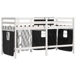 vidaXL Lit mezzanine pour enfants avec rideaux sans matelas 80x200 cm