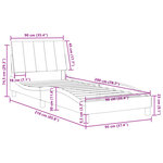 vidaXL Cadre de lit sans matelas vert foncé 90x200 cm velours