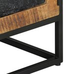 vidaXL Meuble TV 110x30x40 cm bois massif de manguier et fer