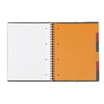 Cahier International Organiserbook A4+, double spirale, 80 feuilles/160 pages, carreaux de 5 x 5 mm, 90 g/m²