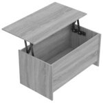 vidaXL Table basse sonoma gris 102x55 5x52 5 cm bois d'ingénierie