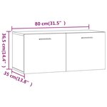 vidaXL Armoire murale Chêne marron 80x35x36 5 cm Bois d'ingénierie